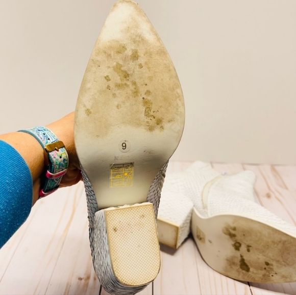 Jeffrey Campbell Pure White Flynn Snakeskin Cowboy Boots👢 🤠 Size 9 - Picture 6 of 11